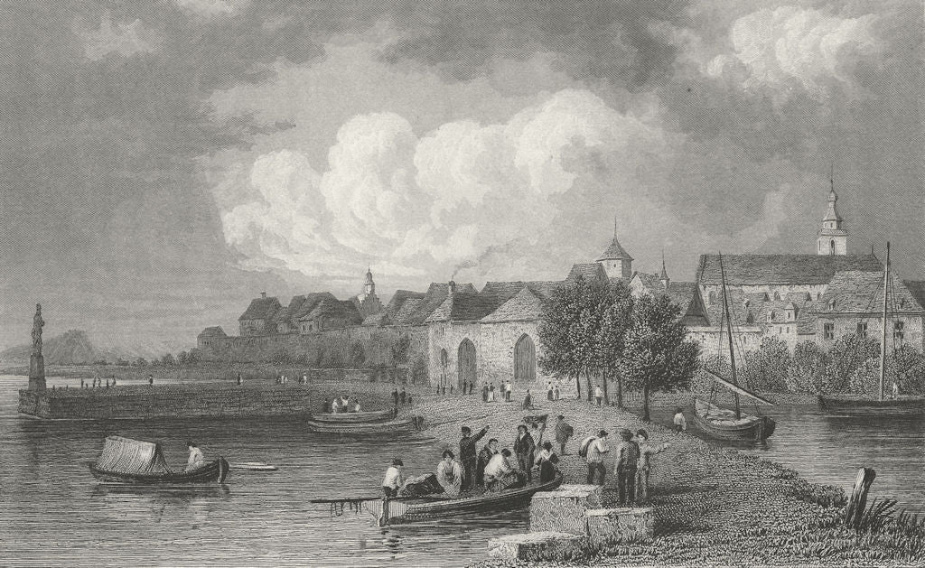 GERMANY. Rodolphszell. Tombleson boats 1830 old antique vintage print picture